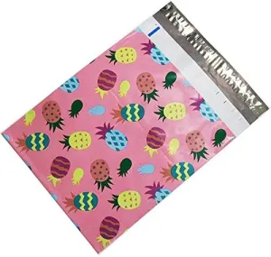 100 10x13 Pink Pineapple Designer Poly Mailers Shipping Envelopes Bags