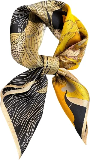 100% Pure Mulberry Silk Scarfs 27"x27" Square Scarf Women Neckerchief Headscarf hair scarf bandana Gift Packed