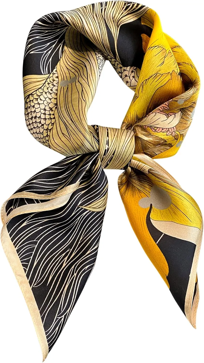 100% Pure Mulberry Silk Scarfs 27"x27" Square Scarf Women Neckerchief Headscarf hair scarf bandana Gift Packed