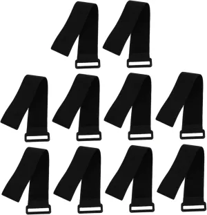 10pcs Game Leg Bundling Belts Tie Down Straps for Cargo Luggage Elastic Hook and Ties Wide Heavy Duty Utility