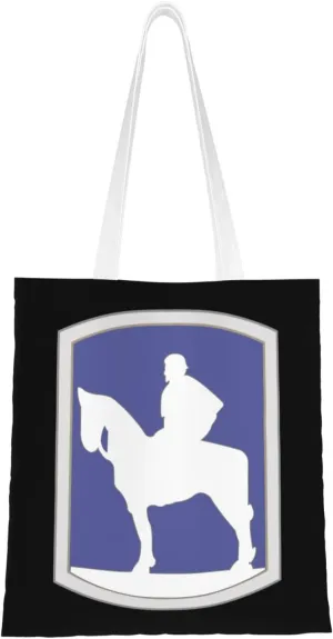 116Th Infantry Brigade Combat Team Tote Bag for Women Canvas Shopping Bags Reusable Large Capacity Casual Shoulder Handbags Grocery Bags DIY Gift Bags