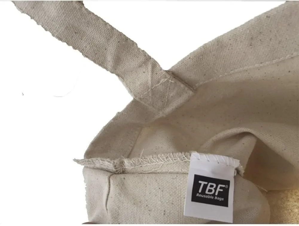 (12 Pack) 1 Dozen 100% Cotton Reusable Blank Tote Bags Tob293 by TBF