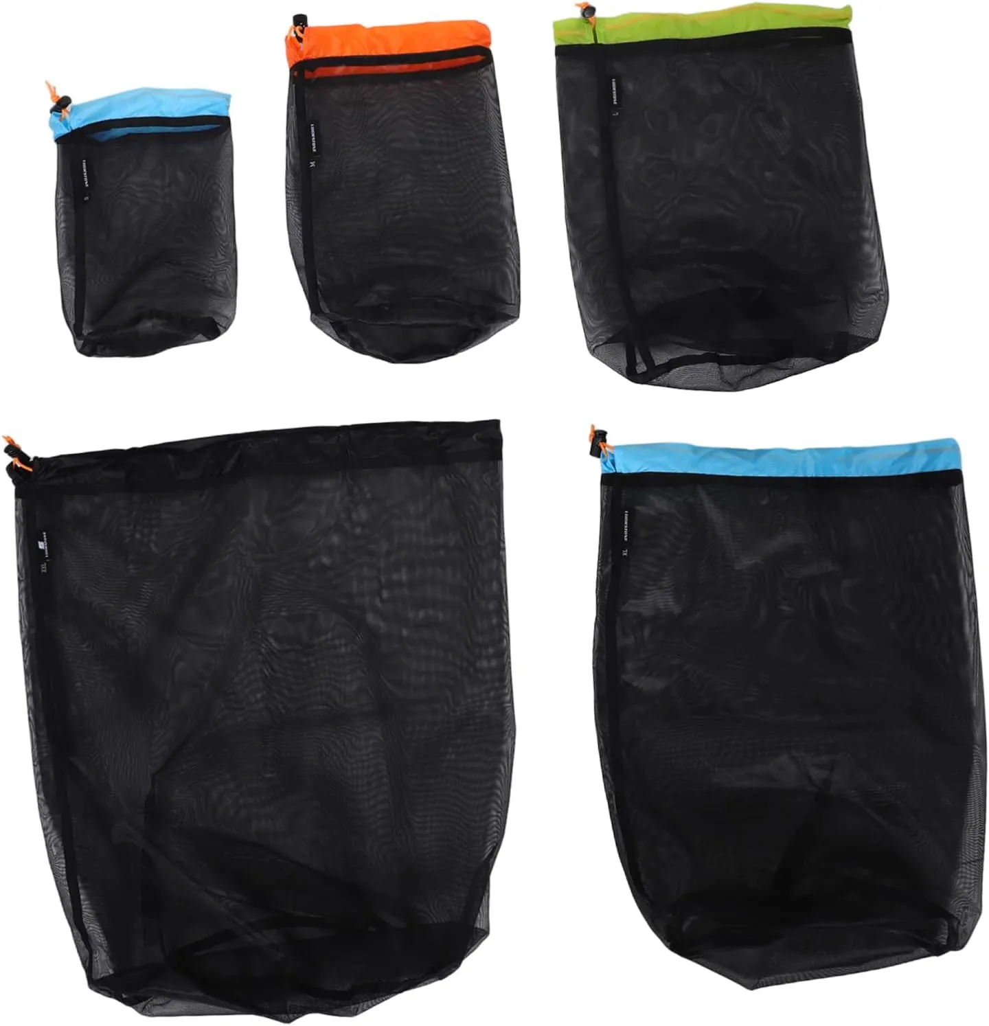 1set Outdoor Compression Stuff Sack Lightweight Polyester Mesh Storage Bags for Travel Clothes Sleeping Bags Gear Drawstring Design Portable