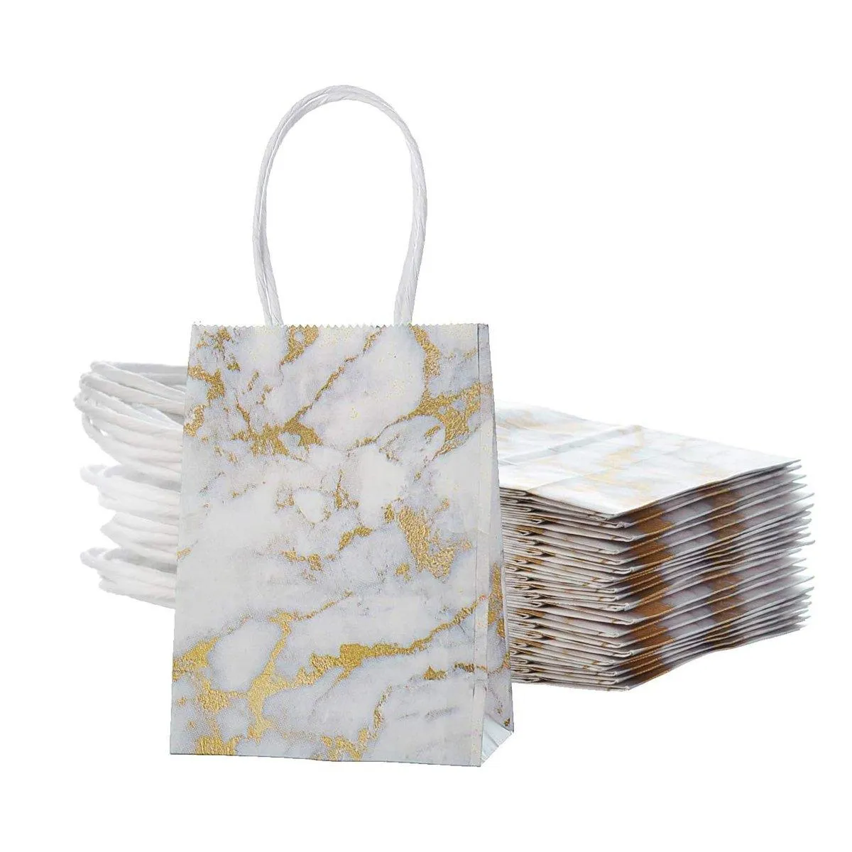 25PCS Shopping Paper Bag Handbag Party Favor Gift Bags
