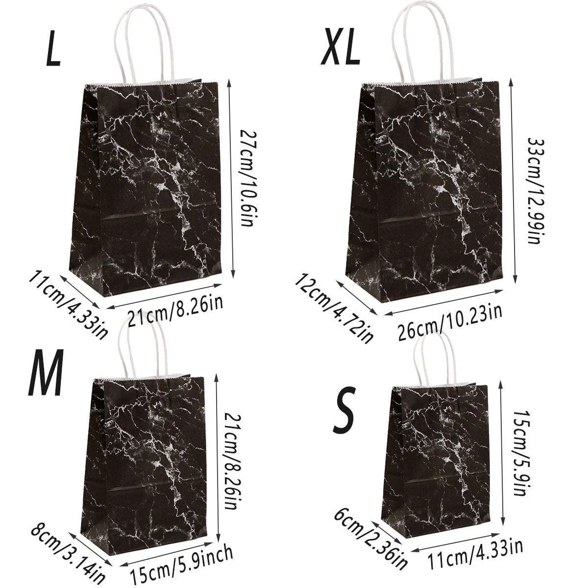 25PCS Shopping Paper Bag Handbag Party Favor Gift Bags