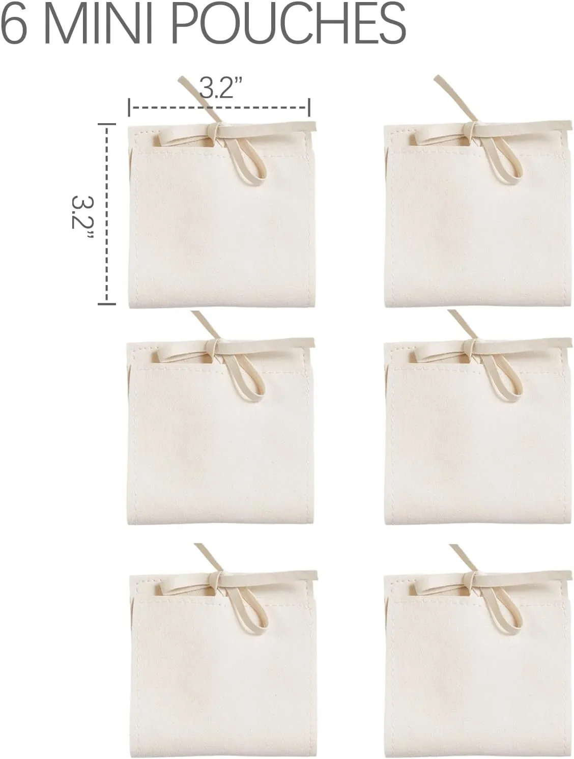 40 Pcs Microfiber Beige Jewelry Pouch Jewelry Packaging Bag Luxury Small Jewelry Gift Bags Bow Tie Microfiber Bag for Bracelet Necklace Packaging, Envelope Style with String and Divider（Beige）