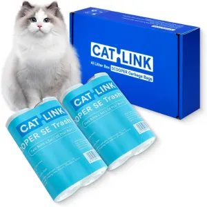 80 Pack CATLINK Trash Bags, for Automatic Cat Litter Box for SCOOPER SE & SE LITE, Not Suitable for SCOOPER YOUNG & SCOOPER LUXURY PRO & ULTRA