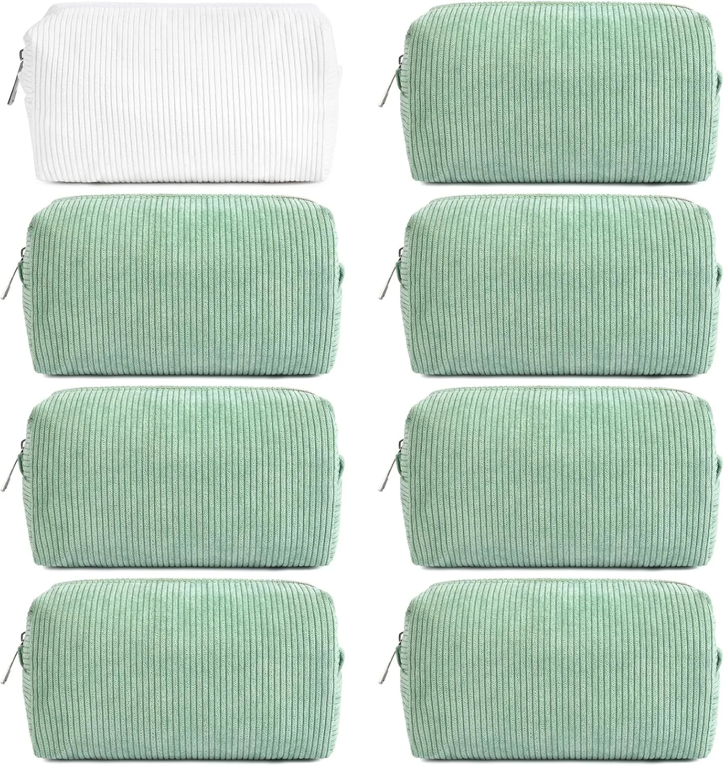 8PCS Bridesmaid Proposal Gifts Corduroy Makeup Bag Bulk for Wedding Party Favors Bachelorette Party Decorations Toiletry Organizer Bag Cosmetic Case Gift