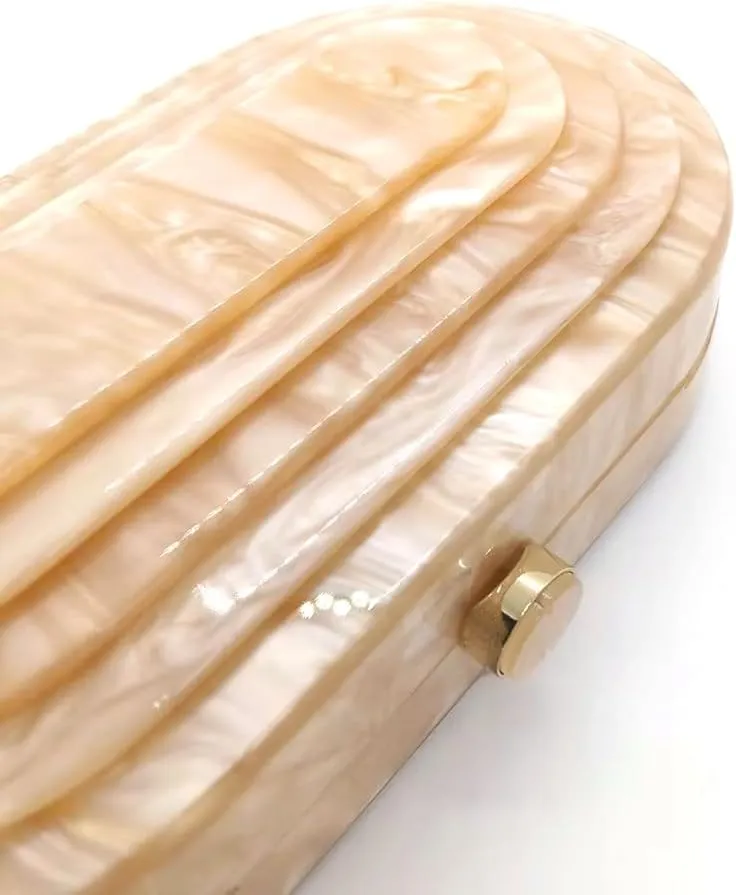 Acrylic Bubble Bag Luxury Marble Clutch Evening Purses for Women Glitter Handbag for Wedding Party Prom