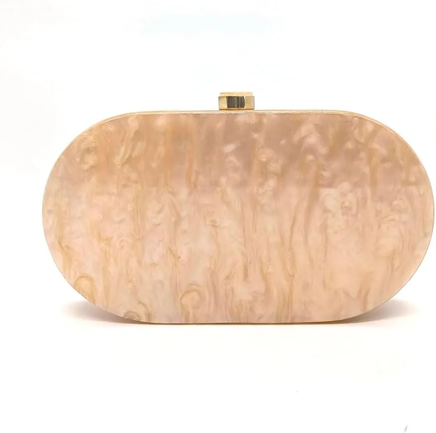 Acrylic Bubble Bag Luxury Marble Clutch Evening Purses for Women Glitter Handbag for Wedding Party Prom