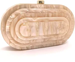 Acrylic Bubble Bag Luxury Marble Clutch Evening Purses for Women Glitter Handbag for Wedding Party Prom