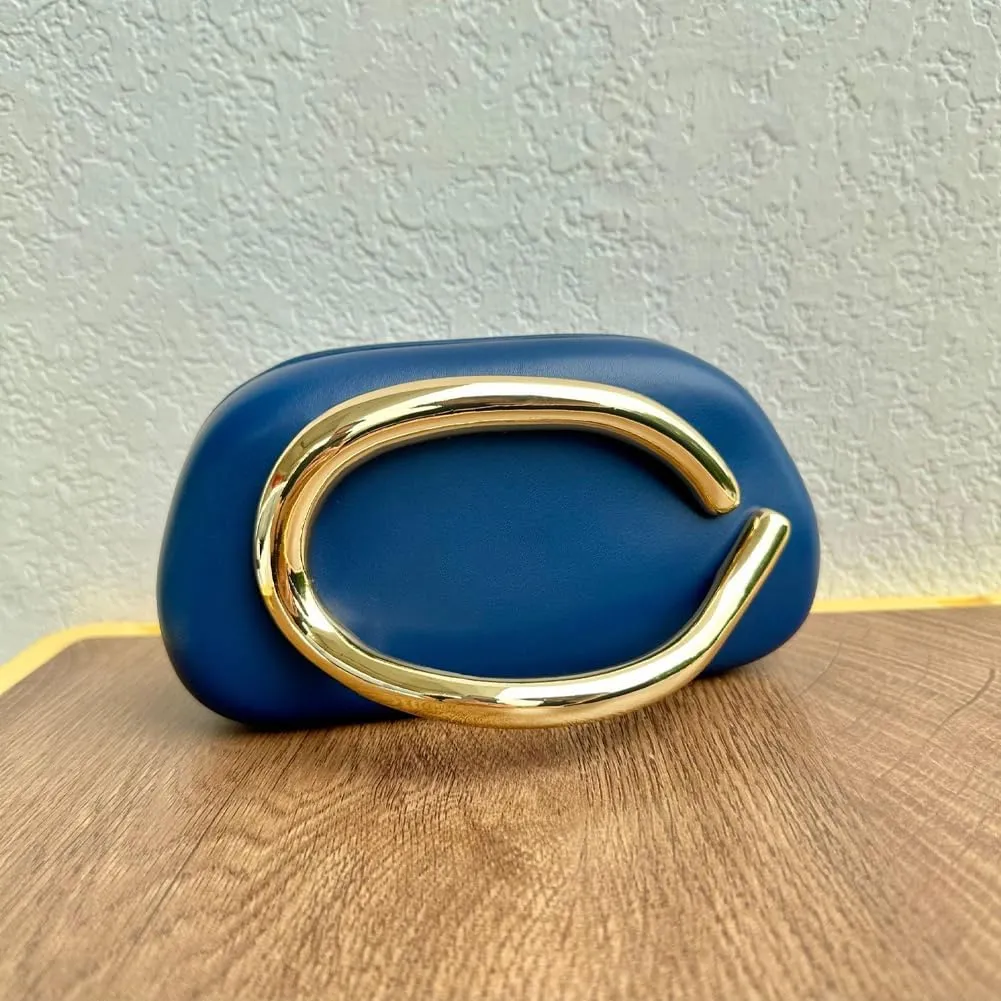 Acrylic Clutch Purse for Women Classic Round Acrylic Evening Handbag Vintage Metal Handlebars Bag for Wedding Party Prom