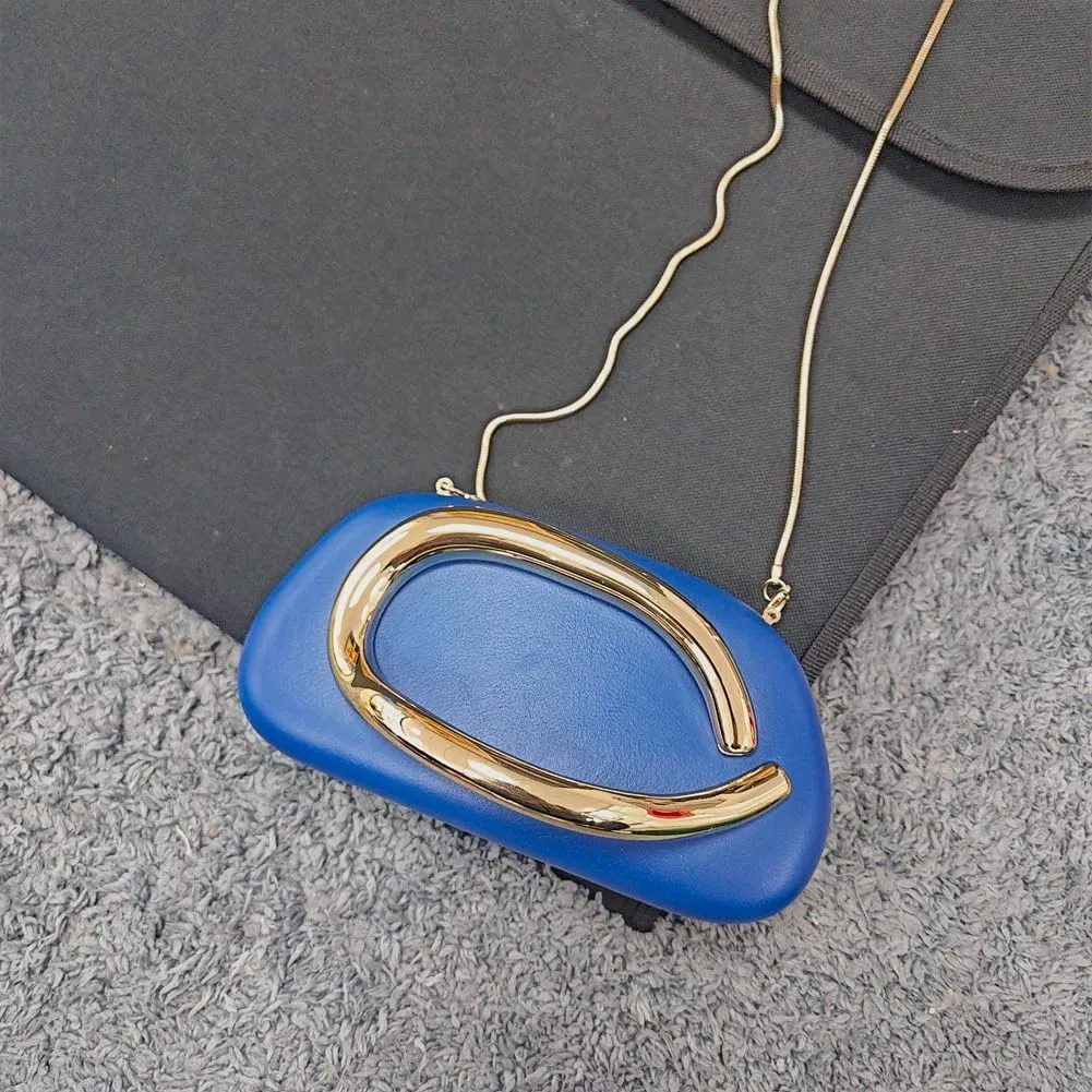 Acrylic Clutch Purse for Women Classic Round Acrylic Evening Handbag Vintage Metal Handlebars Bag for Wedding Party Prom