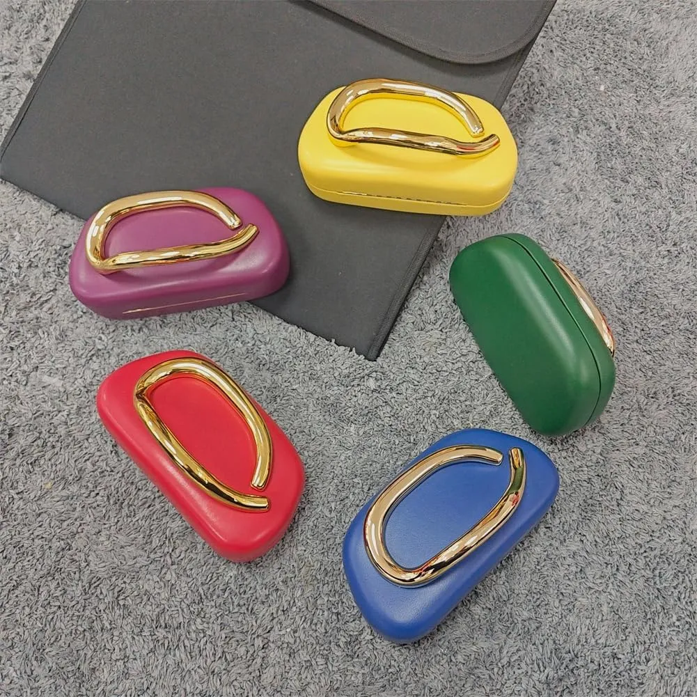 Acrylic Clutch Purse for Women Classic Round Acrylic Evening Handbag Vintage Metal Handlebars Bag for Wedding Party Prom