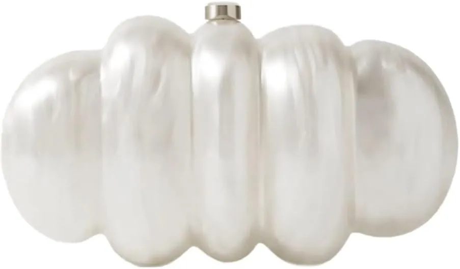 Acrylic Puffer Clutch Purse for Women Elegant Evening Bag with Long Chain Unique Marble Handbag for Wedding Party Prom