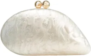 Acrylic Shell Shaped Bag Evening Clutch Purses for Women Trendy Shoulder Crossbody Bags Glitter Marble Purse Handbag 2025