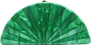 Acrylic Shell Shaped Bag Luxury Marble Clutch Evening Purses for Women Glitter Handbag for Wedding Cocktail Party Prom