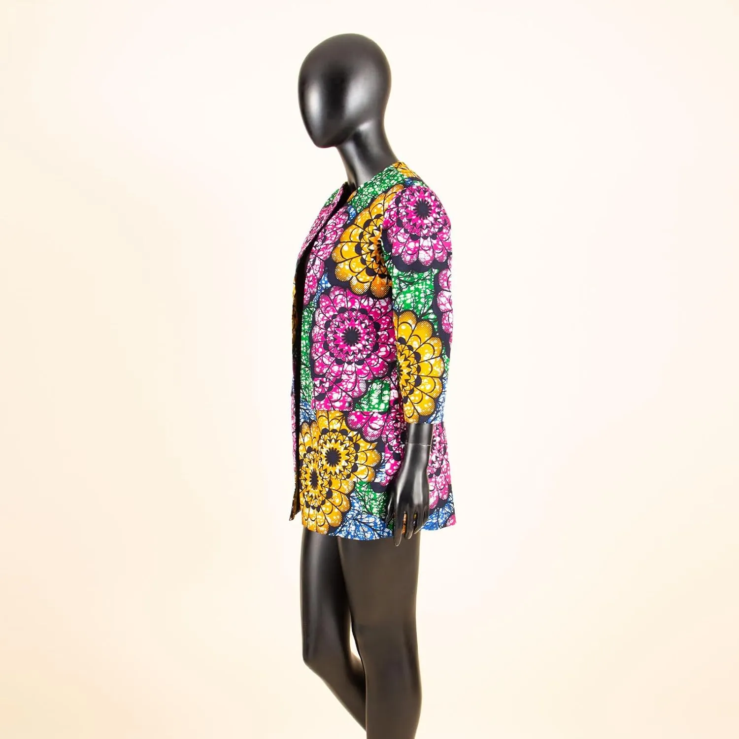 African Women's Coats Ankara Print Long Sleeve Jacket Top Dashiki Casual Trench Coat Outwear