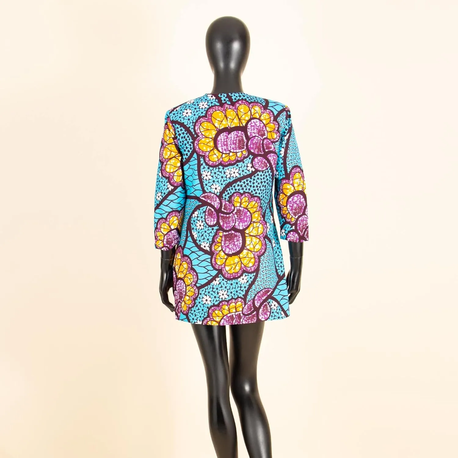 African Women's Coats Ankara Print Long Sleeve Jacket Top Dashiki Casual Trench Coat Outwear