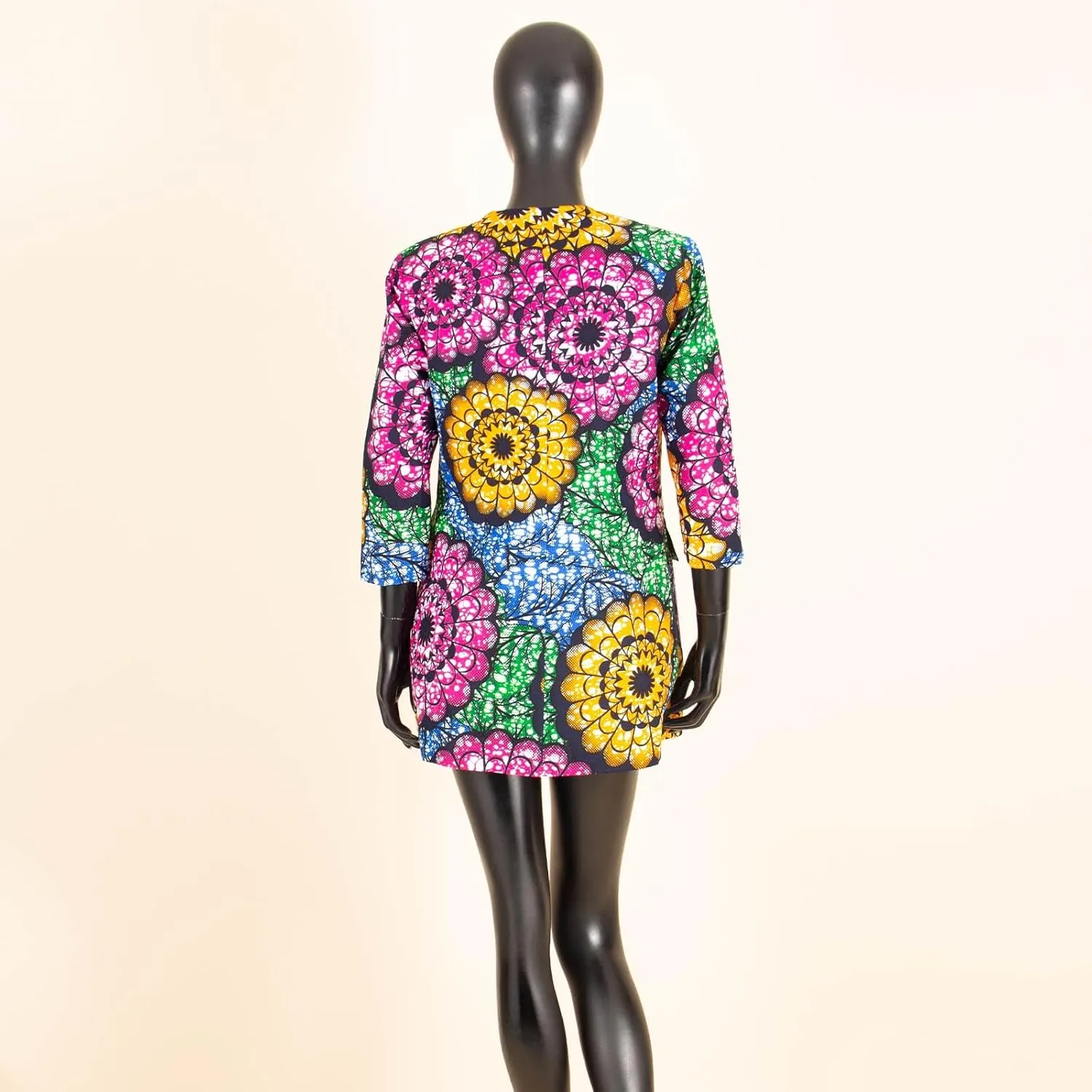 African Women's Coats Ankara Print Long Sleeve Jacket Top Dashiki Casual Trench Coat Outwear