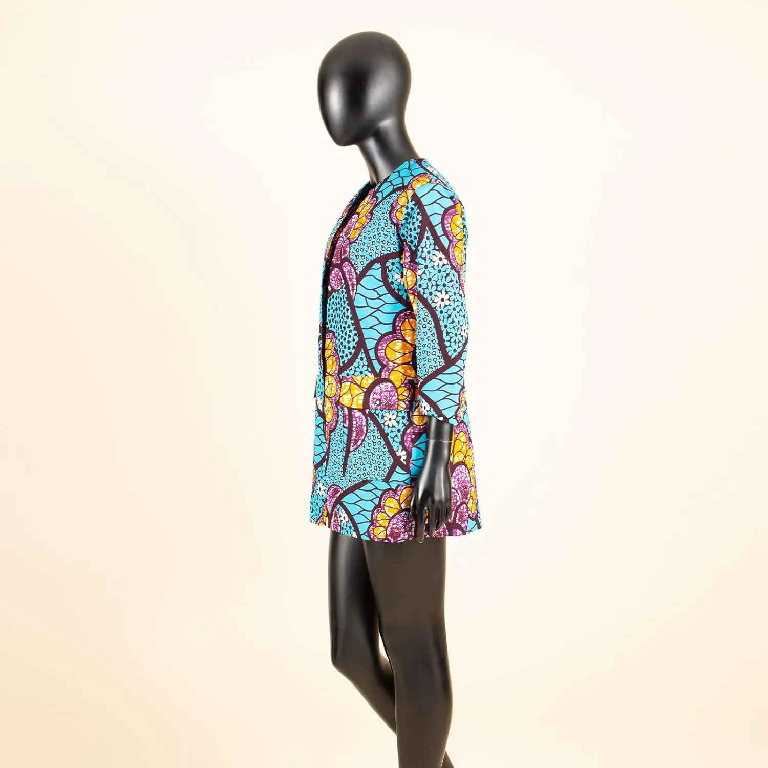 African Women's Coats Ankara Print Long Sleeve Jacket Top Dashiki Casual Trench Coat Outwear