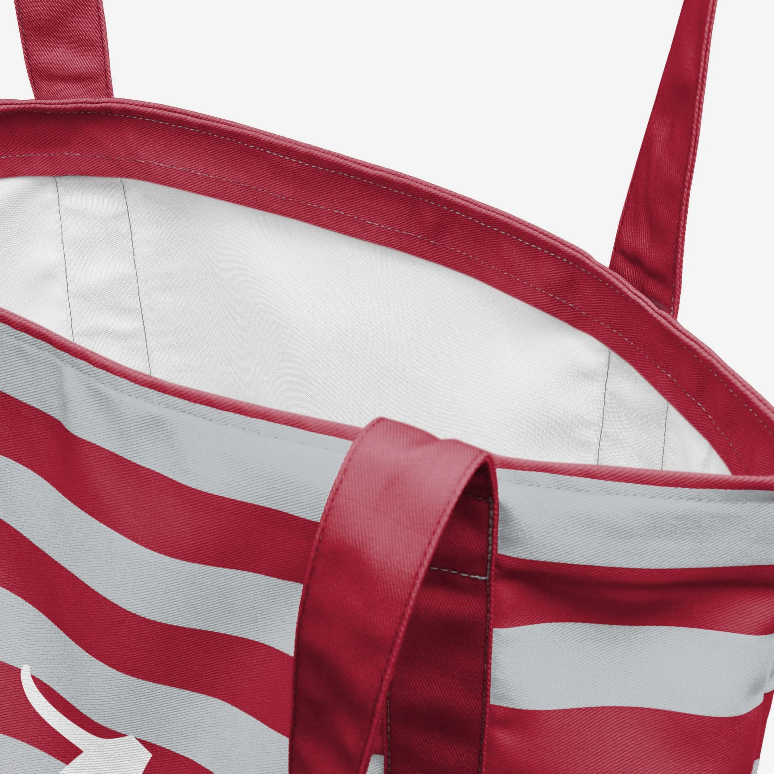 Alabama Crimson Tide Team Stripe Canvas Tote Bag