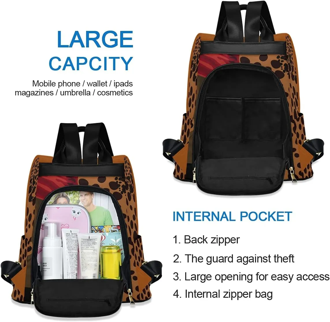 ALAZA Beautiful Traditional African American Woman Backpack for Daily Shopping Travel