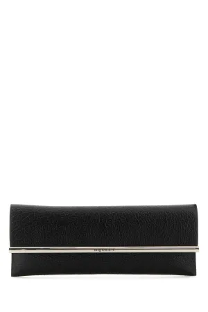 ALEXANDER MCQUEEN Luxe Leather Cross B-Long Mini Clutch