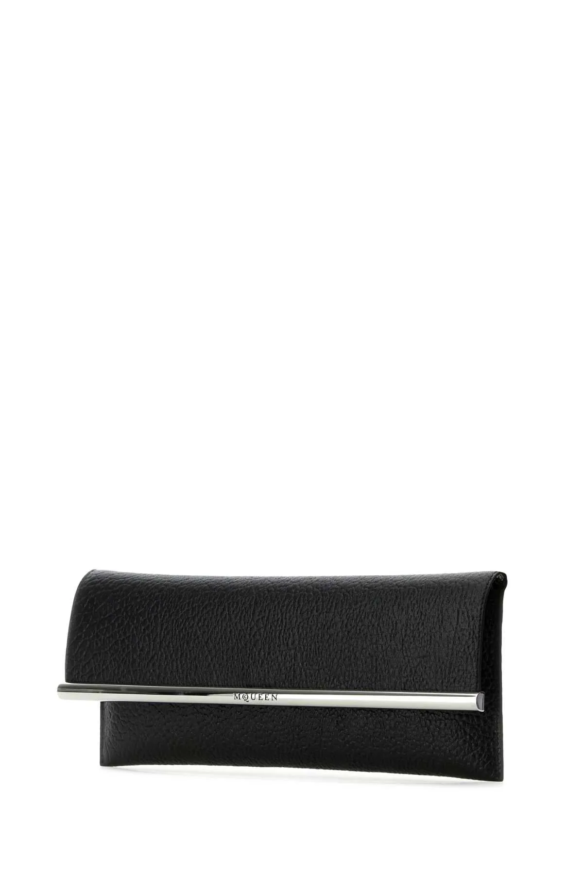 ALEXANDER MCQUEEN Luxe Leather Cross B-Long Mini Clutch