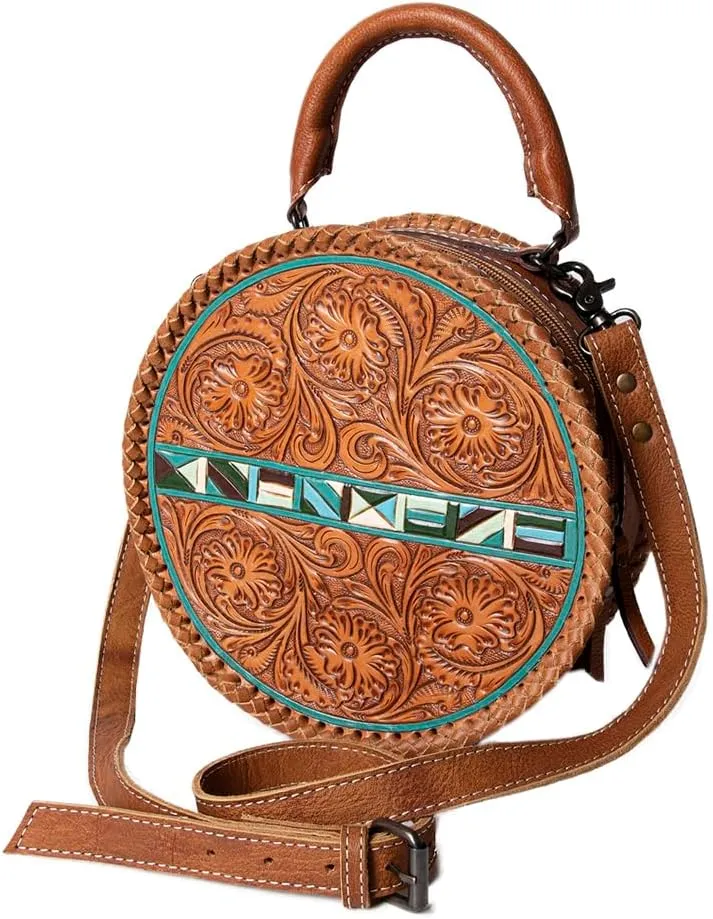 American Darling Canteen Bag Hand Tooled Genuine Leather Western Women Bag | Handbag Purse | Women Canteen Bag | Travel Canteen Bag | Leather Canteen Bag | Clutch Canteen Bag