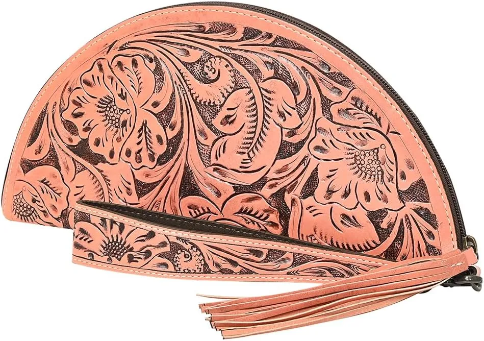 American Darling Clutch Hand Tooled Genuine Leather Women Bag Western Handbag Purse