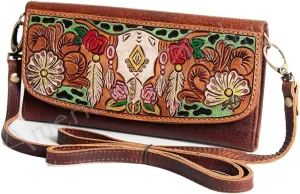 American Darling Wallet Hand Tooled Genuine Leather Western Women Bag | Handbag Purse | Women Wallet | Wristlet Wallet | Travel Wallet | Leather Wallet | Clutch Wallet