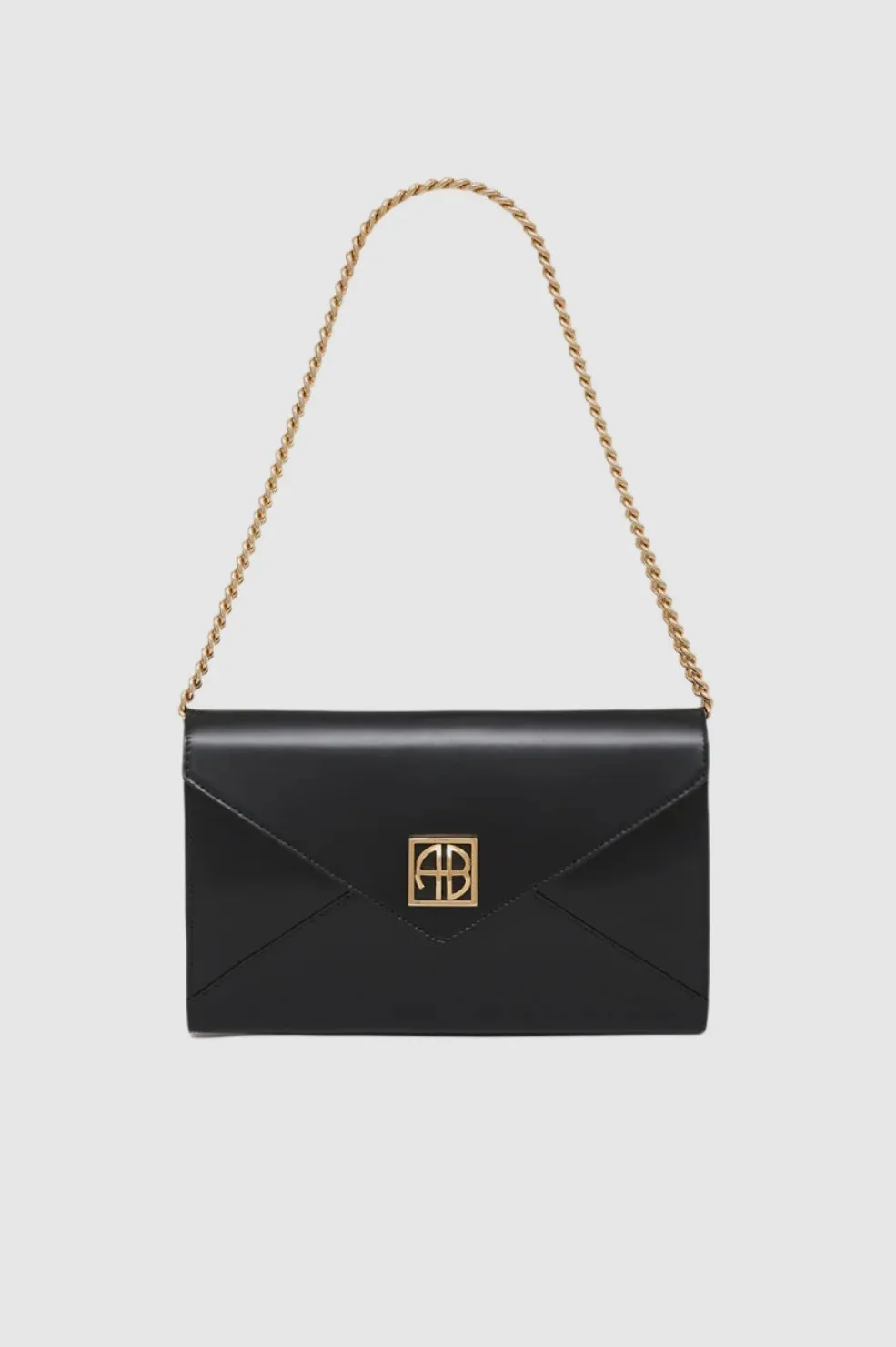 Anine Bing Elly Clutch in High Shine Black