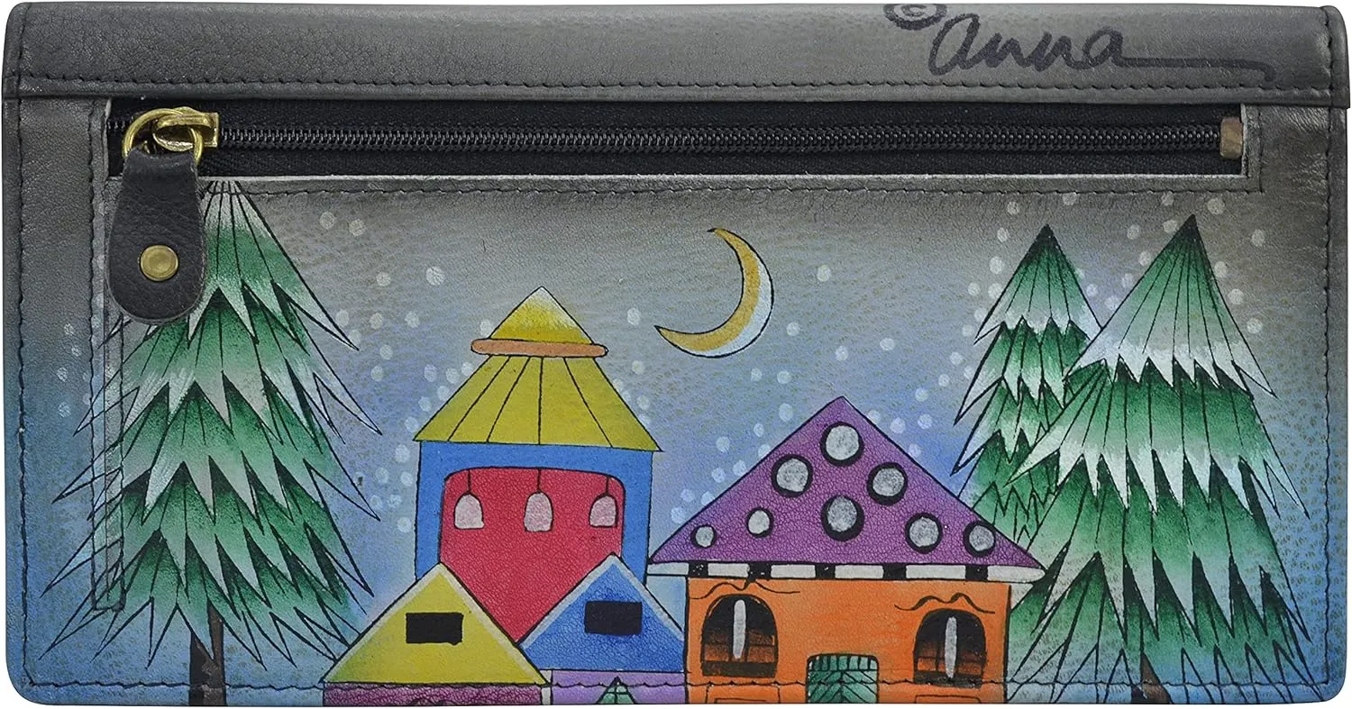 Anna by Anuschka Women's Hand-Painted Genuine Leather Clutch Wallet
