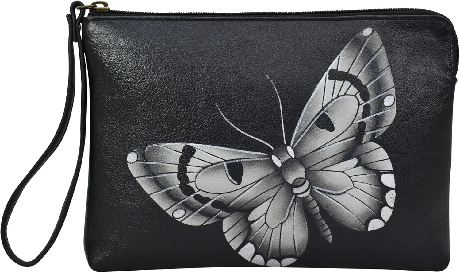 Anna by Anuschka Women's Hand Painted Genuine Leather Wristlet Clutch