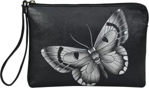 Anna by Anuschka Women's Hand Painted Genuine Leather Wristlet Clutch