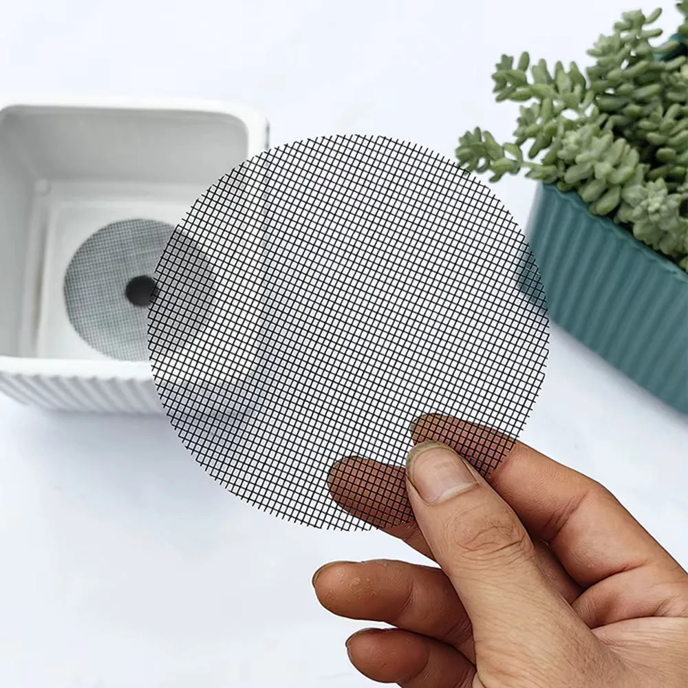 ANYHOUZ Flower Pot Mesh 20PCS Round Leakproof Gasket for Soil Drainage and Filtration