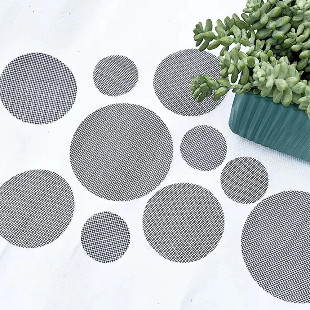ANYHOUZ Flower Pot Mesh 20PCS Round Leakproof Gasket for Soil Drainage and Filtration