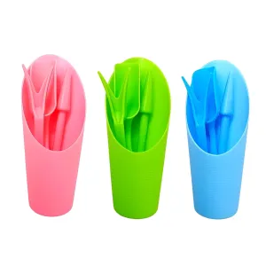 ANYHOUZ Garden Planter Kit 4PC Set Mini DIY Gardening Tools for Succulents Seedlings Bonsai