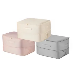 ANYHOUZ Storage Bag Set 3PCS Packing Cubes Ultra Space Saving Self Compression Quilt Organizer