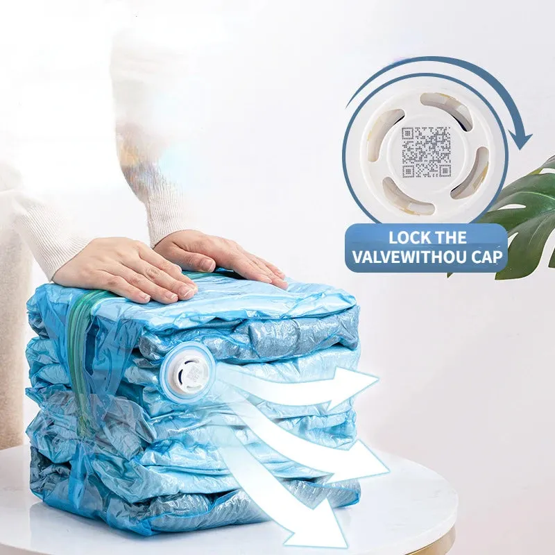 ANYHOUZ Vacuum Storage Bag 1PC Blue Airtight Sealed Compression Space Saving Organizer