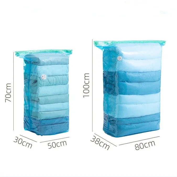 ANYHOUZ Vacuum Storage Bag 1PC Blue Airtight Sealed Compression Space Saving Organizer