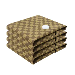 ANYHOUZ Vacuum Storage Bag 1PC Brown Airtight Oxford Fabric Compression Space Saving Organizer