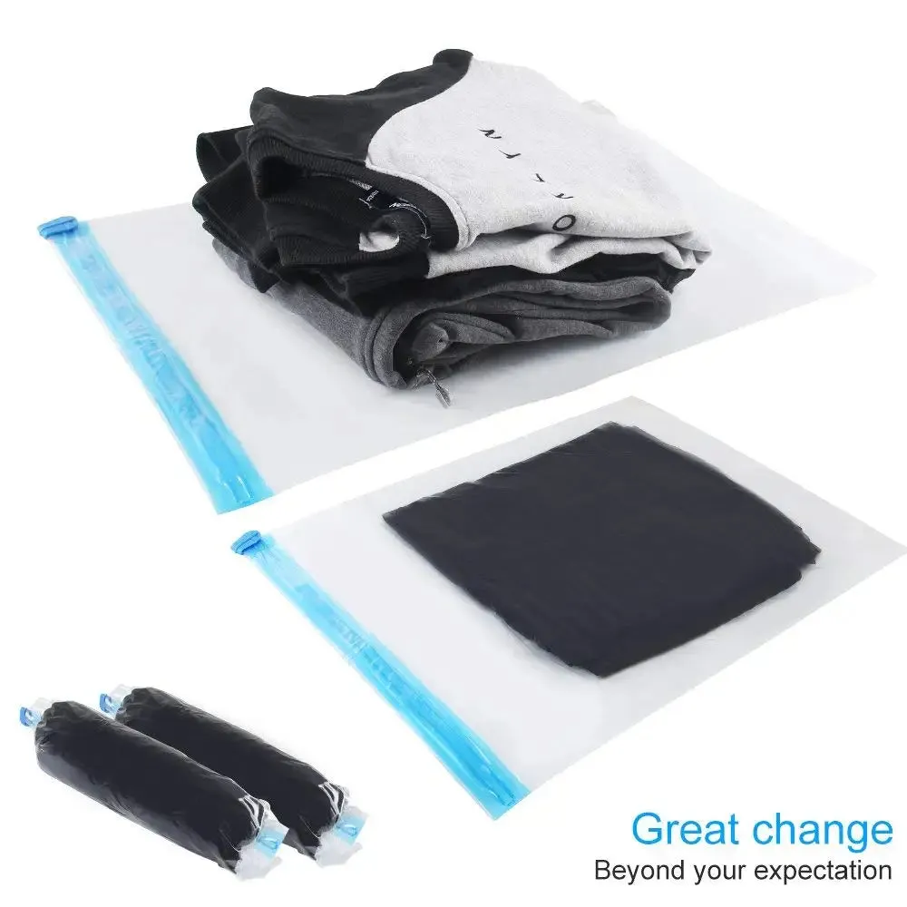 ANYHOUZ Vacuum Storage Bag 3PC Airtight Sealed Roll Up Compression Space Saving Organizer