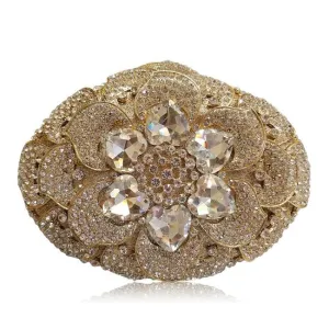 Arabella Crystal Metal Clutch