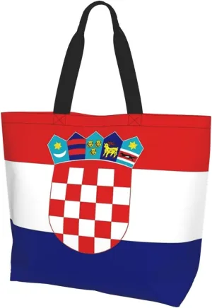 ASYG Cute Flag Tote Bag Large Women Casual Shoulder Bag Handbag Reusable Patriotic Shopping Grocery Bag