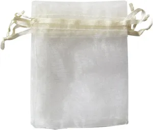ATCG 50pcs 8x12 Inches Large Drawstring Organza Bags Decoration Festival Wedding Party Favor Makeup Pouches (Beige)
