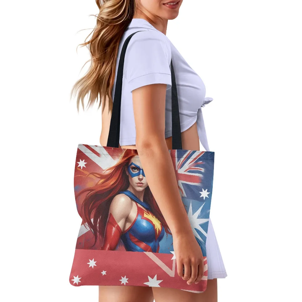Australian Superheroine Cloth Tote Bag