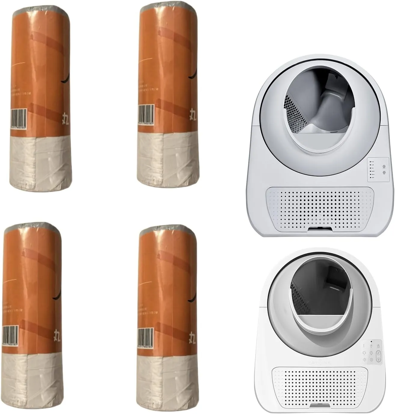 Automatic Litter Box Trash Bags, Compatible with SCOOPER YOUNG and SCOOPER LUXURY PRO Litter Boxes, 4 Rolls, 80 Trash Bags