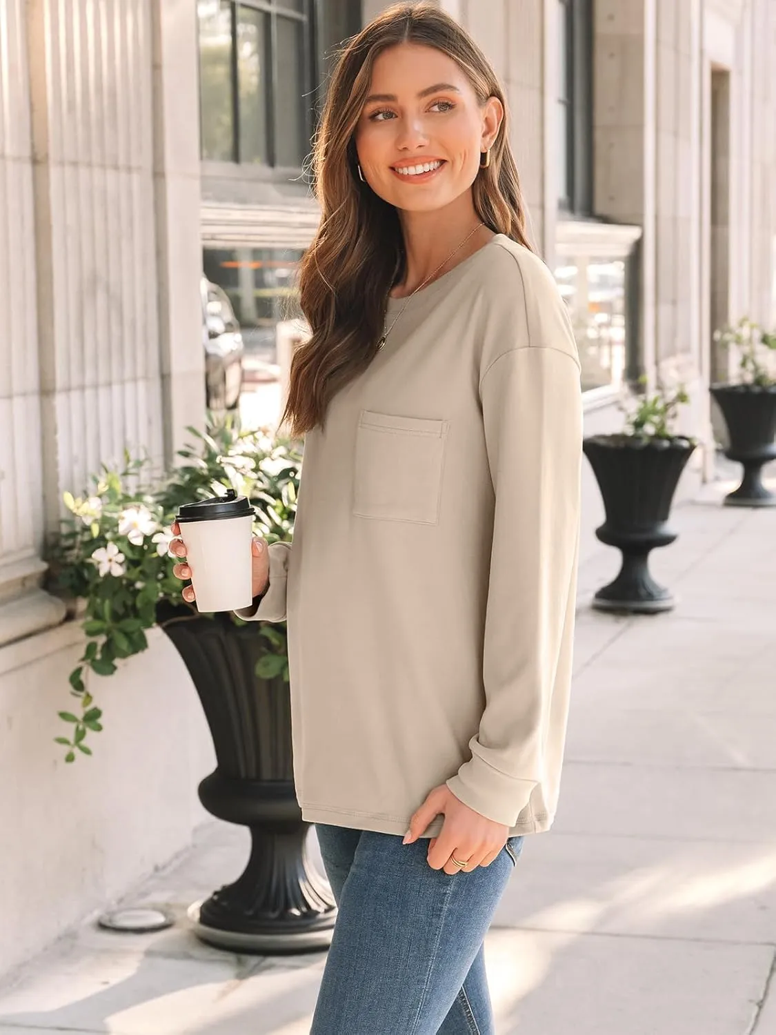AUTOMET Womens Long Sleeve Tops Loose Fit Fall Cute Thick T Shirts Winter Cruise Outfits Trendy Clothes
